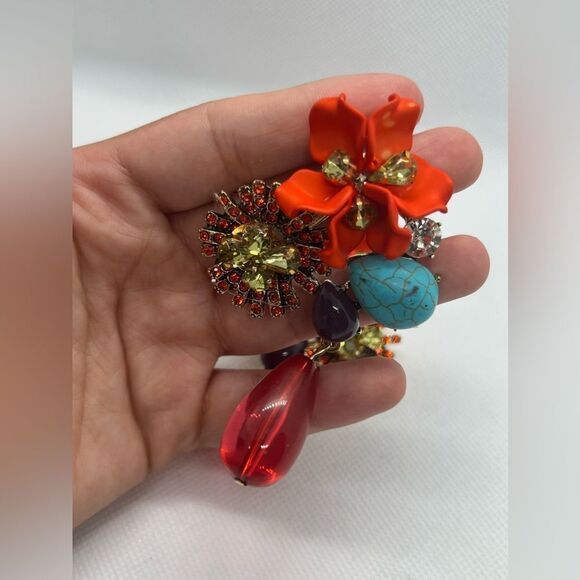 Zara Vibrant Floral Statement Earrings - Picture 14 of 17